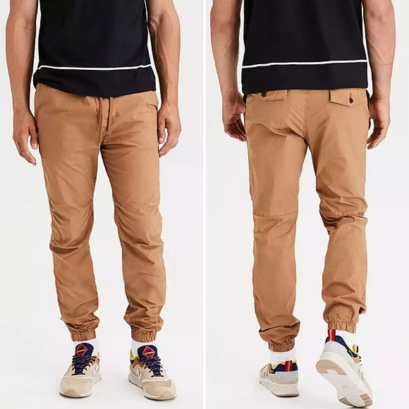 AE Flex Khaki Jogger in Cognac Size XS - Picture 1 of 7